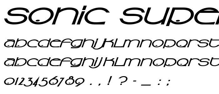 Sonic Superpowers font